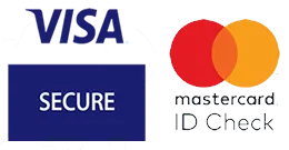 Visa Secure Logo und Mastercard ID Check Logo