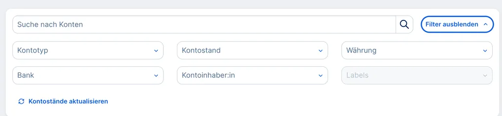 Die Kontensuche
