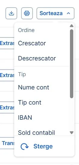 Sort your accounts