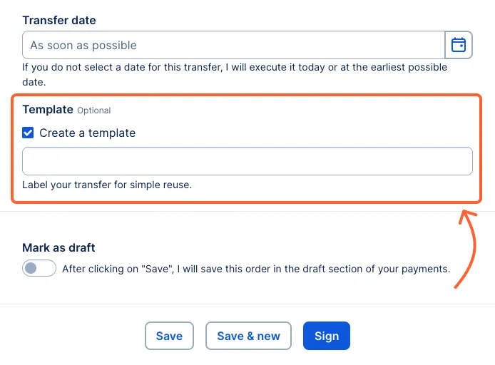 Creating a template