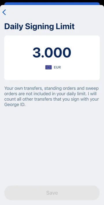 Set Daily Transfer Limit