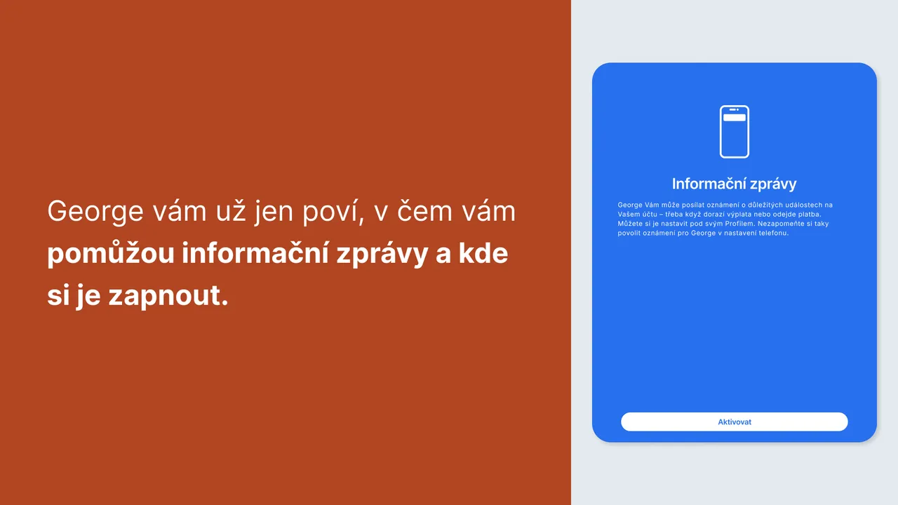 George vám už jen poví, v čem vám pomůžou informační zprávy a kde si je zapnout.