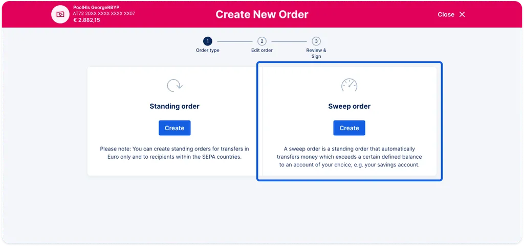 New Sweep Order