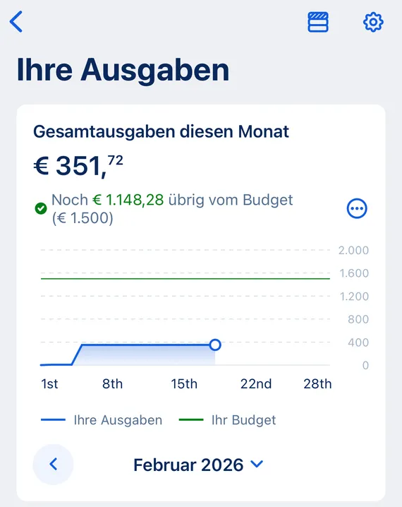 Ausgaben im Monat George App