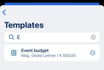Templates list George app