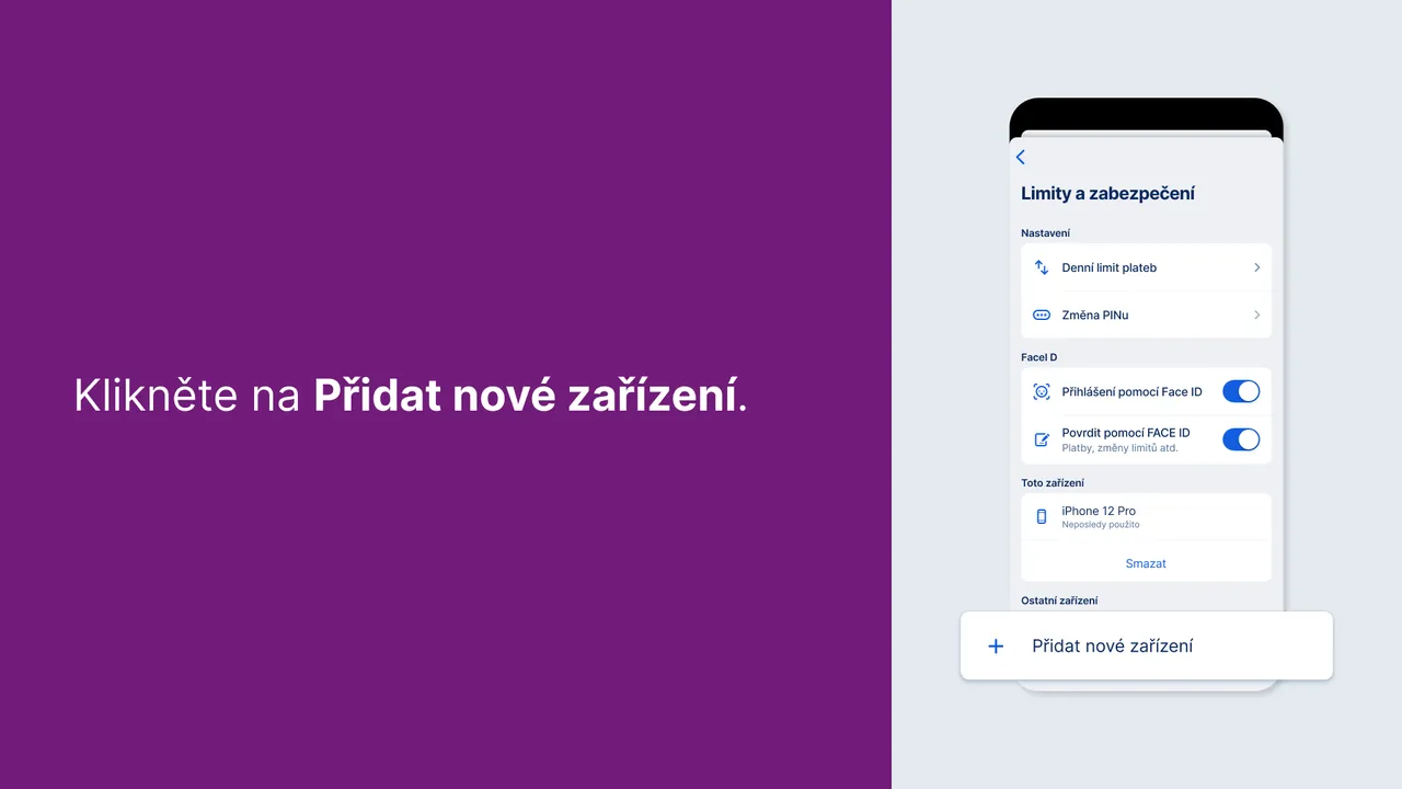 Klikněte na Přidat nové zařízení. 