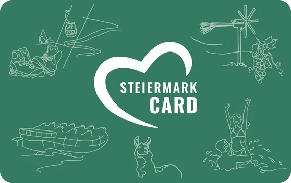 Herz mit Schriftzug „Steiermark Card“