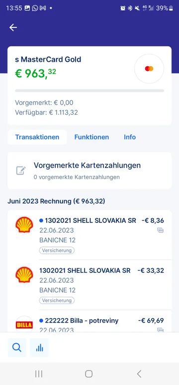 Kartenzahlungen reklamieren mit George