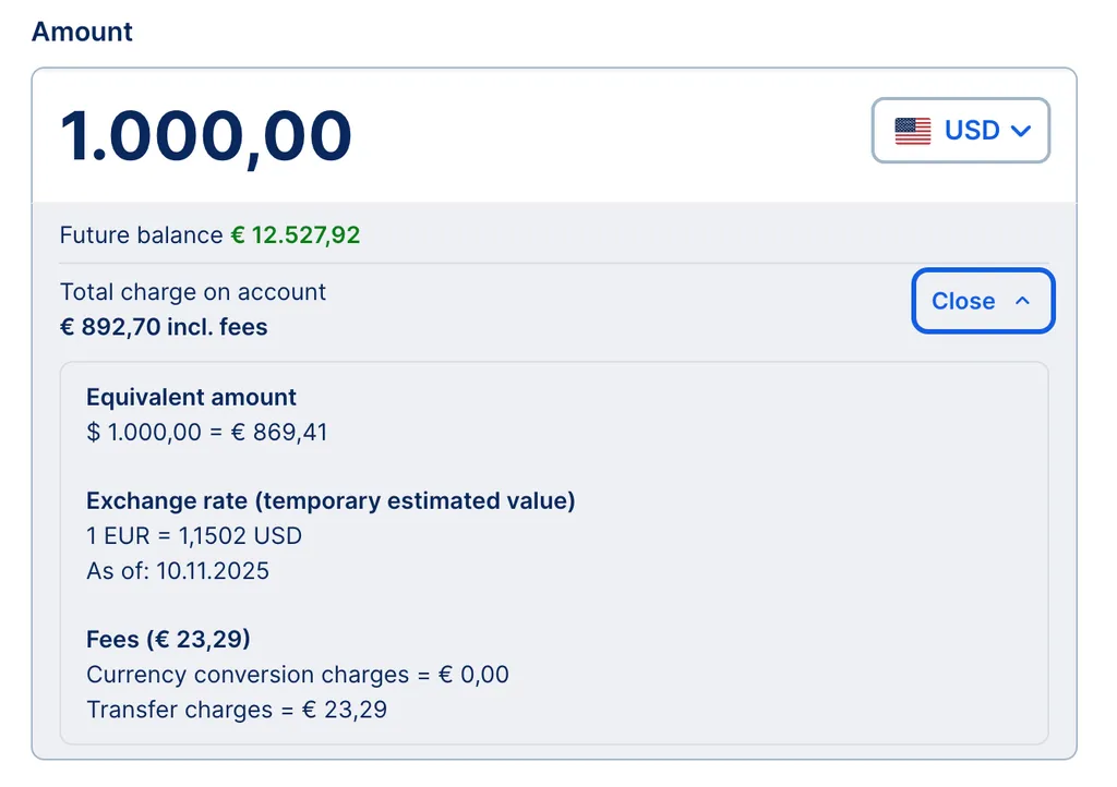 Foreign Transfer Fees - Web