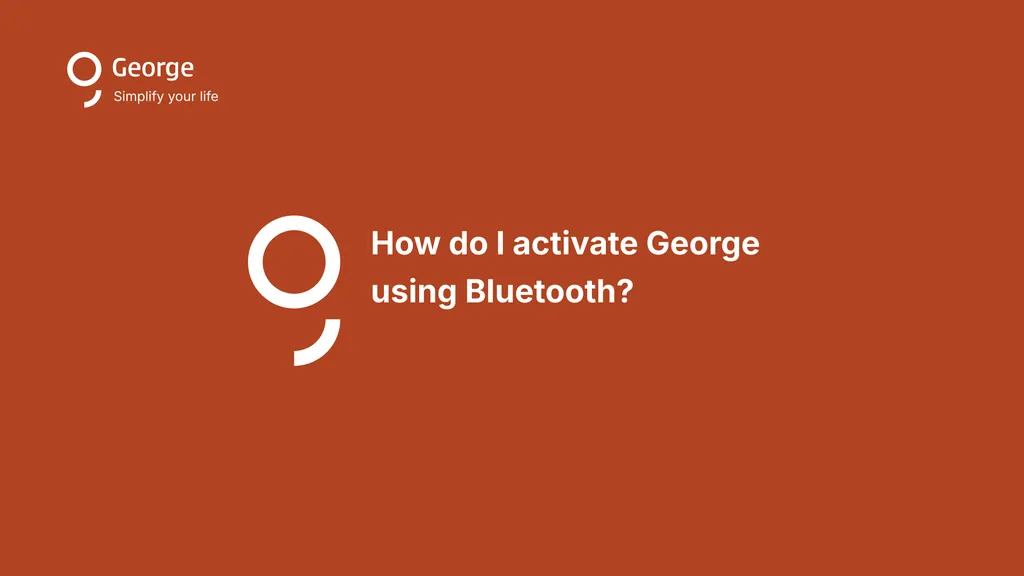 How do I activate George using Bluetooth?