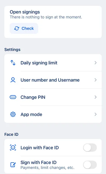 George app profile - login and signing