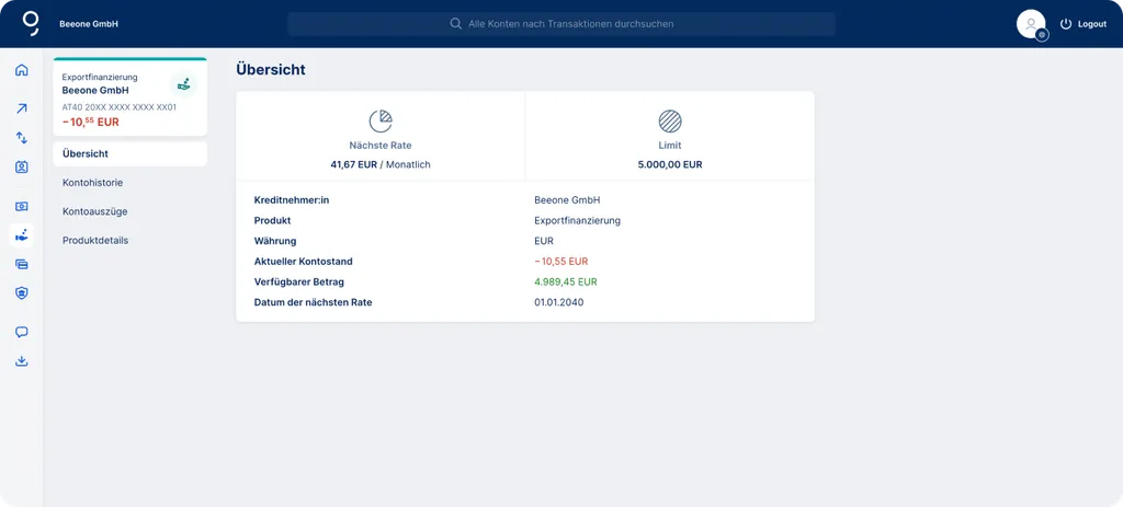 Die Details zu Ihren Finanzierungen
