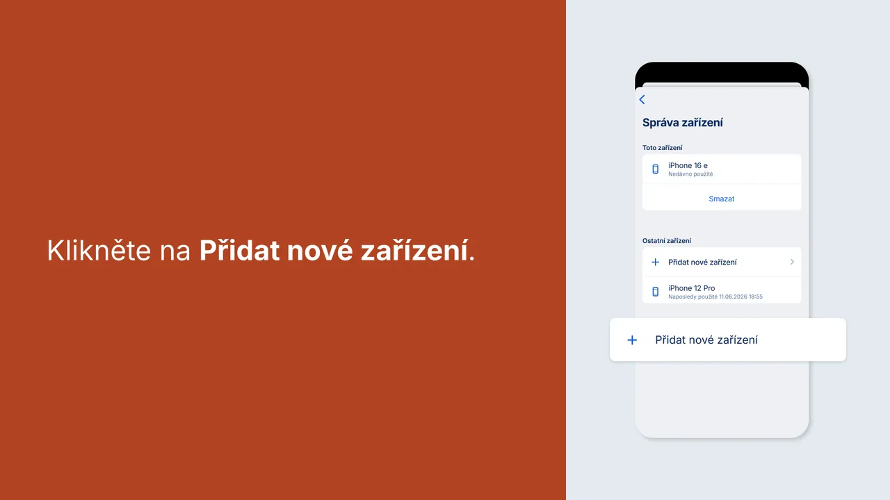 Klikněte na Přidat nové zařízení. 