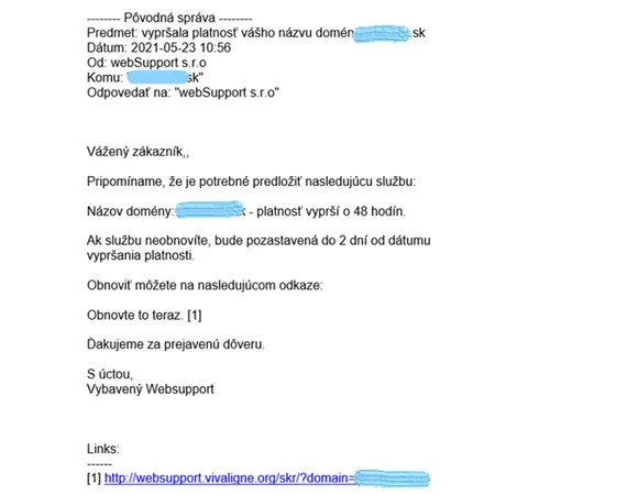 Fake e-mail