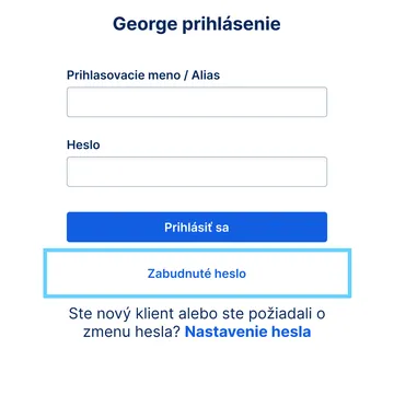 zabudnuté heslo