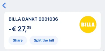 Transaction details - debit card