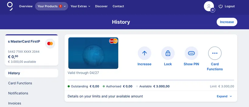 Credit card - History - Lock - George Web