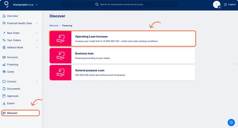 Increase of overdraft entry point