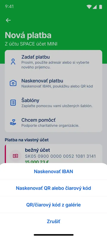 možnosti skenovania app