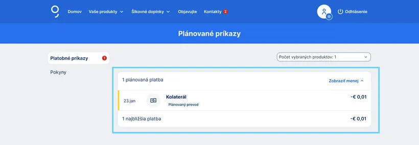 plánované platby