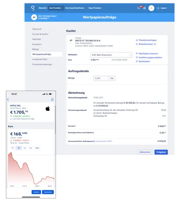 Screenshot - George Wertpapierhandel, mobil Papiere kaufen und verkaufen