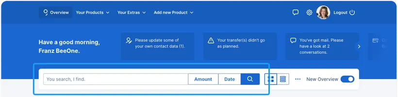 Search & Find Transactions 