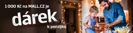 Dárek k novému penzijku - 1 000 Kč do MALL.CZ